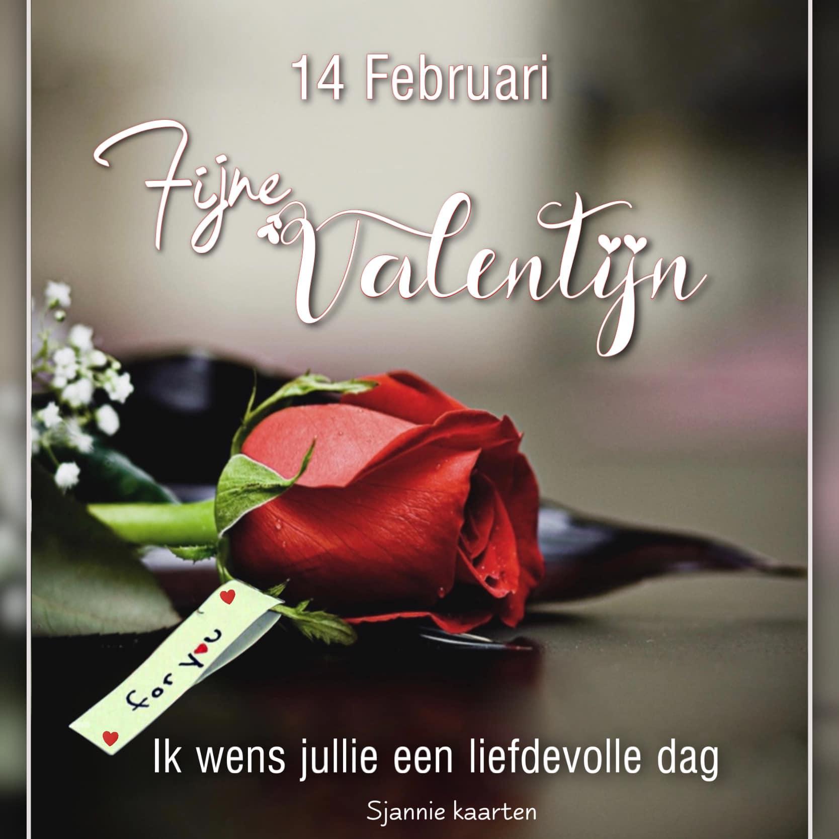 14 Februari. Fijne Valentijn. Ik wens jullie een liefdevolle dag.