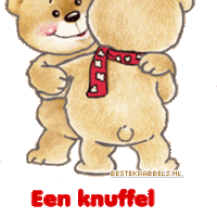 Twee teddyberen delen een hartelijke knuffel, perfect voor een gevoel van warmte en vriendschap.