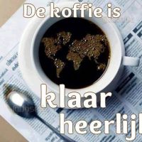 De koffie is klaar...