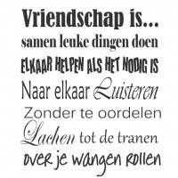 Vriendschap is...